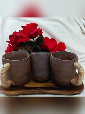 Shaolin "Raw Earth" Artisian Mug Set